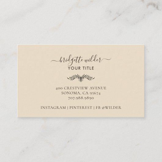 Carte De Visite Boho Terracotta Sun Mountains (Dos)