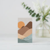 Carte De Visite Boho Terracotta Sun Mountains (Debout devant)