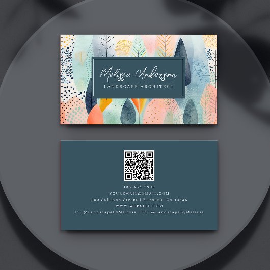 Carte De Visite Boho Trees Architecte paysager