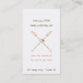 Carte De Visite Boho Tribal Dream Catcher Flèches Plumes fleurs (Dos)