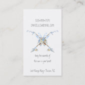 Carte De Visite Boho Tribal Dream Catcher Flèches Plumes fleurs (Dos)