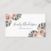 Carte De Visite Boho Tropical Floral (Devant)