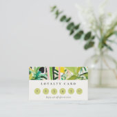 Carte De Visite Boho Tropical Foliage Botanique 6 Punch Loyauté (Debout devant)