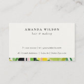 Carte De Visite Boho Tropical Foliage Botanique 6 Punch Loyauté (Dos)