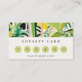 Carte De Visite Boho Tropical Foliage Botanique 6 Punch Loyauté (Devant)