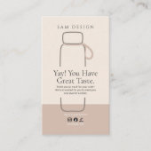 Carte De Visite Boho Tumbler Instruction Package Insert (Devant)