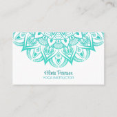Carte De Visite Boho Turquoise et instructeur de Yoga Turquoise Ma (Devant)