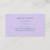 Carte De Visite Boho Turquoise Lavande Abstraite Grunge Botanique (Dos)