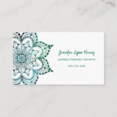 Carte De Visite Boho Turquoise Mandala (Devant)