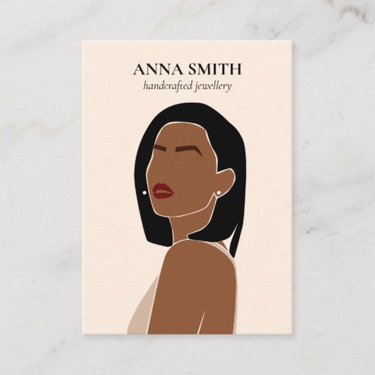 Carte De Visite Boho unique femme inclusive Écran d'oreille (Devant)