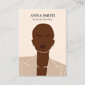 Carte De Visite Boho unique femme inclusive Écran d'oreille B (Devant)