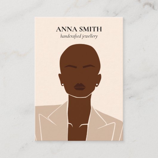 Carte De Visite Boho unique femme inclusive Écran d'oreille B (Devant)