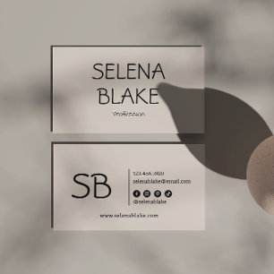 Carte De Visite Boho vanille minimaliste Branché Retro chic