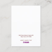 Carte De Visite Boho vert floral à oreille bijouterie (Dos)