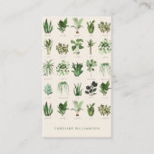 Carte De Visite Boho vert moderne Plante nature botanique (Devant)