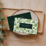 Carte De Visite Boho vert Vintage Floral<br><div class="desc">Des cartes de visite imprimés personnalisés et abordables, personnalisés avec votre nom et vos coordonnées. Cet élégant design chic est orné d'un arrière - plan d'imprimés floraux vintages de saumons verts. Utilisez les outils de conception pour modifier le texte avec les polices et les couleurs que vous voulez. Changez la...</div>