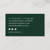 Carte De Visite Boho Watercolor Spring Fleur sauvage (Dos)