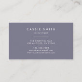 Carte De Visite Boho Wildflower Monogramme initial C (Dos)