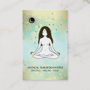 Carte De Visite *~* Boho Yoga déesse Lune céleste Soleil 3ème Oeil
