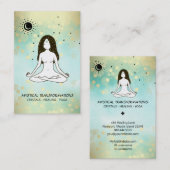 Carte De Visite *~* Boho Yoga déesse Lune céleste Soleil 3ème Oeil (Devant / Derrière)