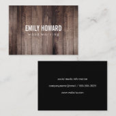 Carte De Visite Bois (Devant / Derrière)