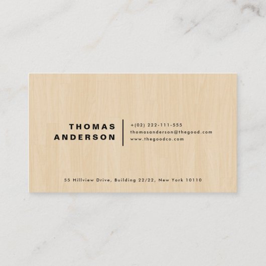 Carte De Visite Bois (Dos)