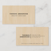 Carte De Visite Bois (Devant / Derrière)