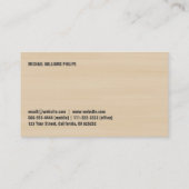 CARTE DE VISITE BOIS (Dos)