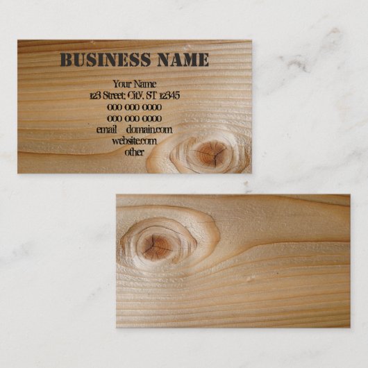 Carte De Visite Bois (Devant / Derrière)