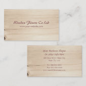 Carte De Visite Bois (Devant / Derrière)