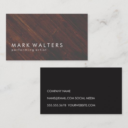 Carte De Visite Bois (Devant / Derrière)