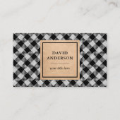 Carte De Visite Bois à bison noir rustique Kraft (Devant)