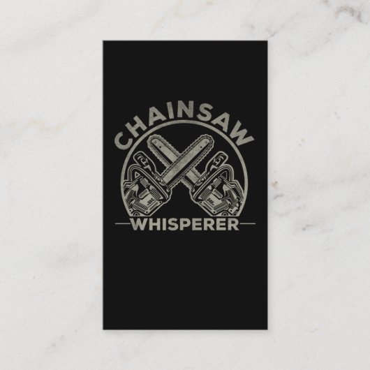 Carte De Visite Bois à bois de bûcheron à scie à ciseau (Devant)