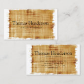 Carte De Visite Bois à tôle de bois (Devant / Derrière)