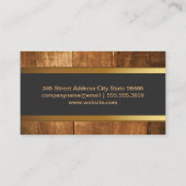 Carte De Visite Bois | Bannière Gold Trim (Dos)