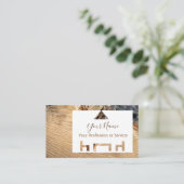 Carte De Visite Bois bio pour design d'intérieur et menuiserie ! (Debout devant)