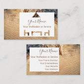 Carte De Visite Bois bio pour design d'intérieur et menuiserie ! (Devant / Derrière)