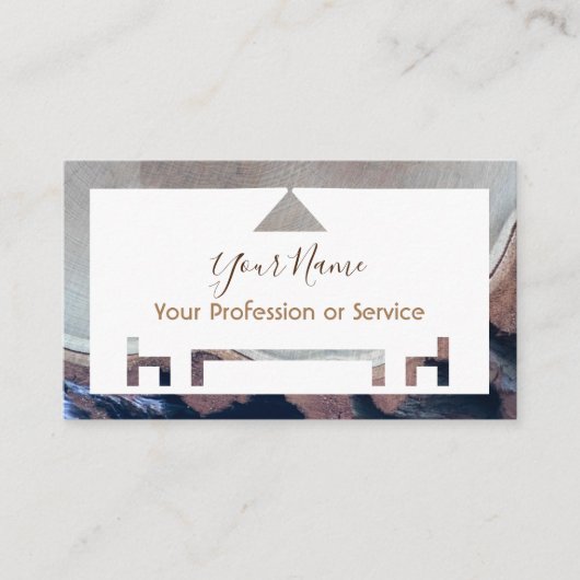 Carte De Visite Bois bio pour design d'intérieur et mobilier ! (Devant)