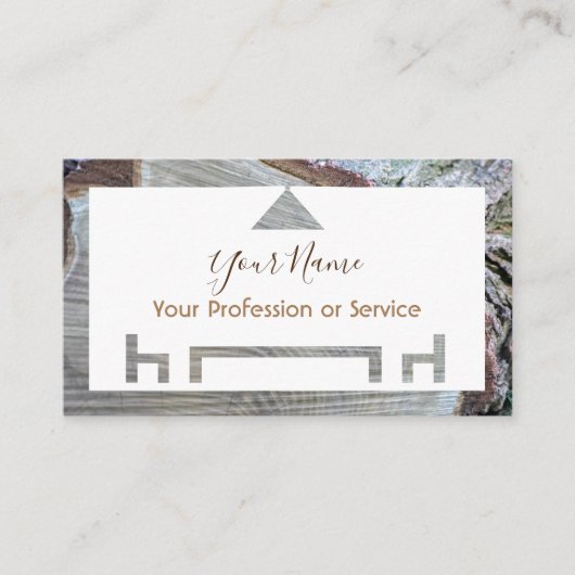 Carte De Visite Bois bio pour design d'intérieur et mobilier ! bu (Devant)