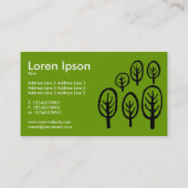 Carte De Visite Bois - blanc et noir sur vert (Dos)