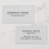 Carte De Visite Bois blanc moderne professionnel #2 de (Devant / Derrière)