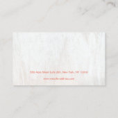 Carte De Visite Bois blanc rustique Porte-étendard (Dos)