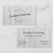 Carte De Visite Bois blanc typographique (Devant / Derrière)