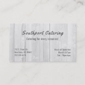 Carte De Visite Bois blanc typographique (Dos)