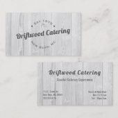 Carte De Visite Bois blanc typographique (Devant / Derrière)