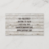 Carte De Visite Bois blanchi Construction de menuiserie (Dos)