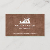 Carte De Visite Bois charpentier Jack Plane Grunge BROWN (Devant)