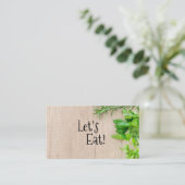 Carte De Visite Bois Chef board Restauration Restaurant (Debout devant)