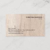 Carte De Visite Bois Chef board Restauration Restaurant (Dos)