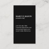 Carte De Visite Bois | Chef Knife Monogramme (Dos)